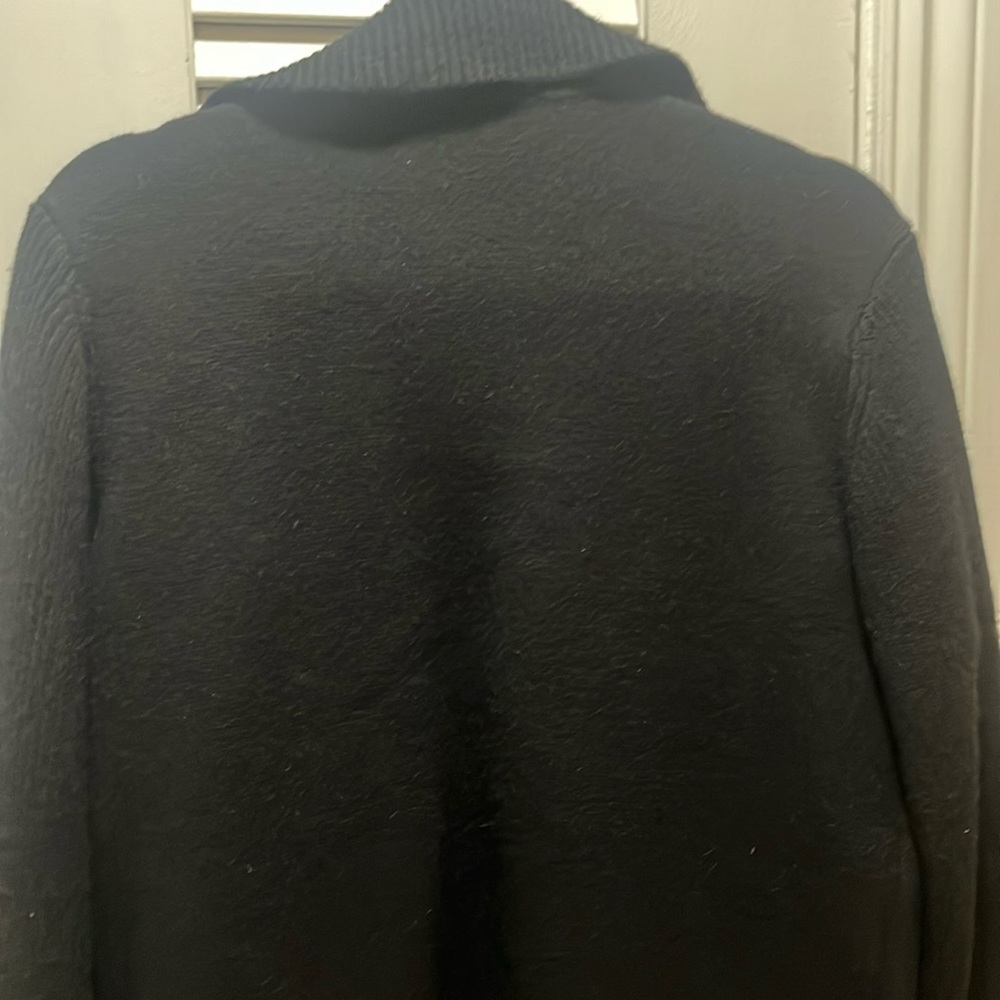 Ann Taylor L black moto sweater - Picture 8 of 9